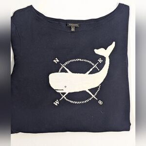 Talbots Nautical Whale Compass Sweater